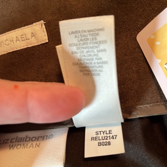 LIZ CLAIBORNE Women Size 22W Brown Suede Look Pant Side-Zip Stretch Luxe $85 NEW - Picture 10 of 16